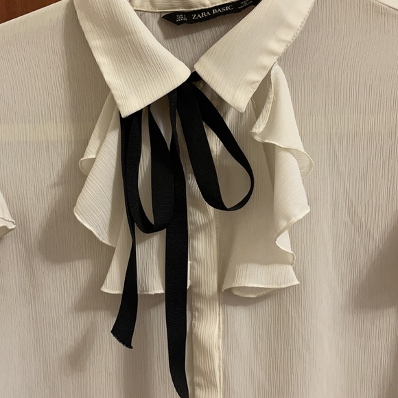 Zara Tie Neck Blouse - Picture 4 of 4